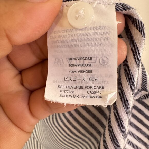 Madewell Womens Central Drapey Gray Striped Button Down Collared Shirt Size XXS - Picture 6 of 9